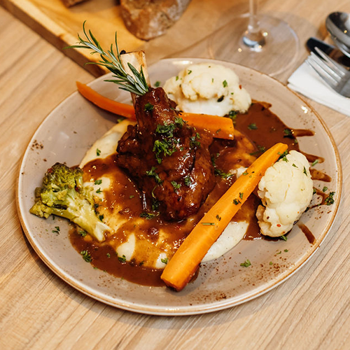 A lamb shank at the Hill Hotel