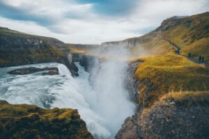 Gullfoss waterfall in Iceland during summer