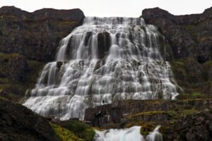 Dynjandi waterfall in Iceland during summer
