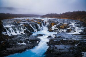 Bruafoss waterfall in Iceland's Golden Circle trail