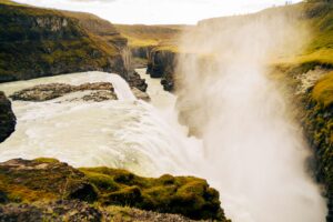 Gullfoss waterfall in Iceland's Golden Circle during June