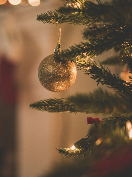 A Christmas tree bauble at the Hill Hotel in Flúðir, Iceland