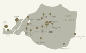 Hotel Flúðir Attractions Map