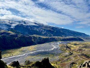 Thorsmork hiking trail in Iceland during summer