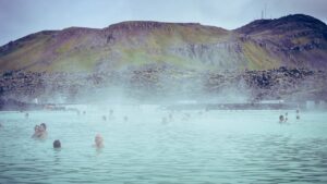 The Blue Lagoon in Iceland during August