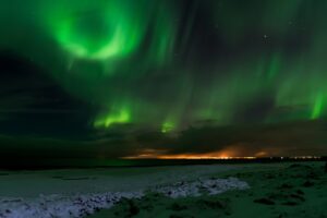 The Northern Lights dancing in Iceland