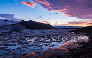 The incredibly picturesque Jökulsárlon Glacier Lagoon