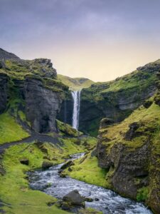 Kvernufoss waterfall in Iceland