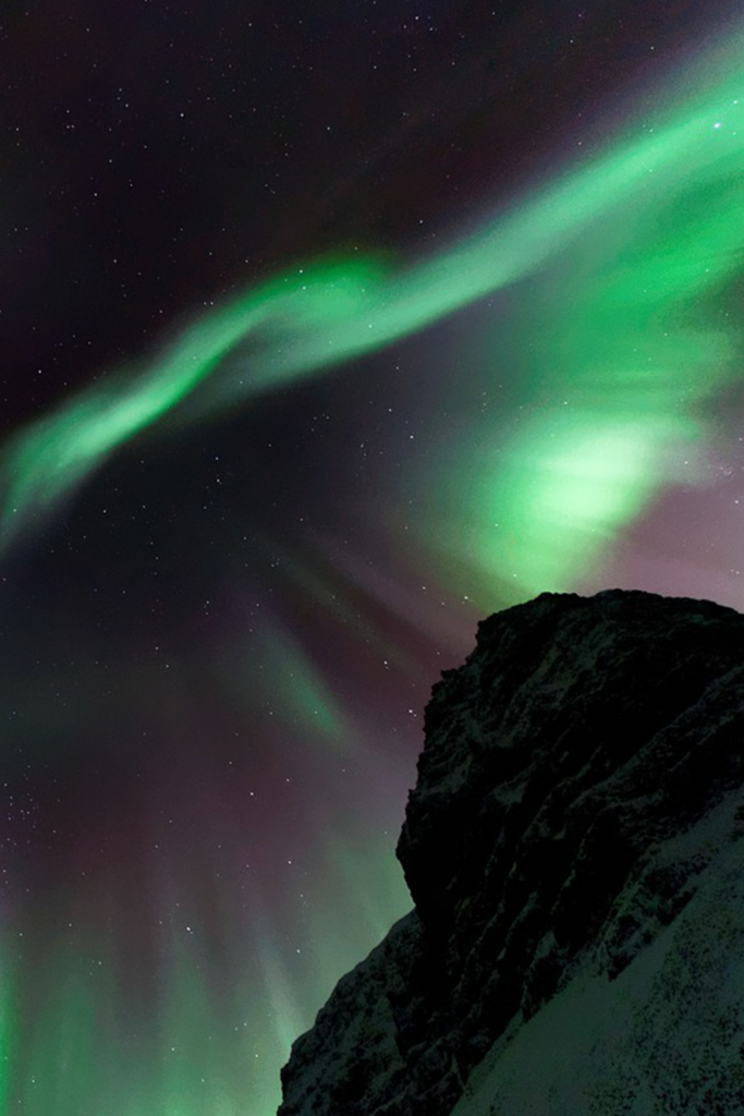 The Northern Lights dancing above Iceland