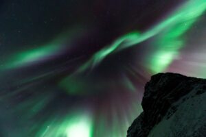 The Northern Lights in Iceland during winter