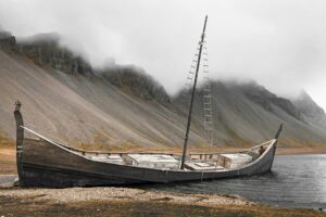 An old Viking ship in Iceland's South Coast