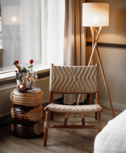 A luxurious room at the Hill Hotel in Flúðir