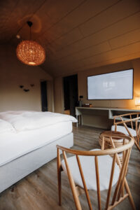 The Hill Hotel standard room under golden light