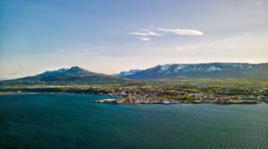 The view of Akureyri from Akureyri golf course