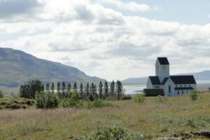 Skalholt in Iceland during summer