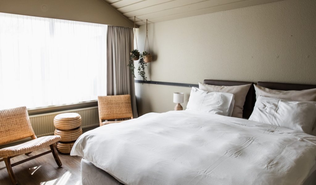 A luxurious hotel room at the Hill Hotel in Iceland